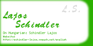 lajos schindler business card